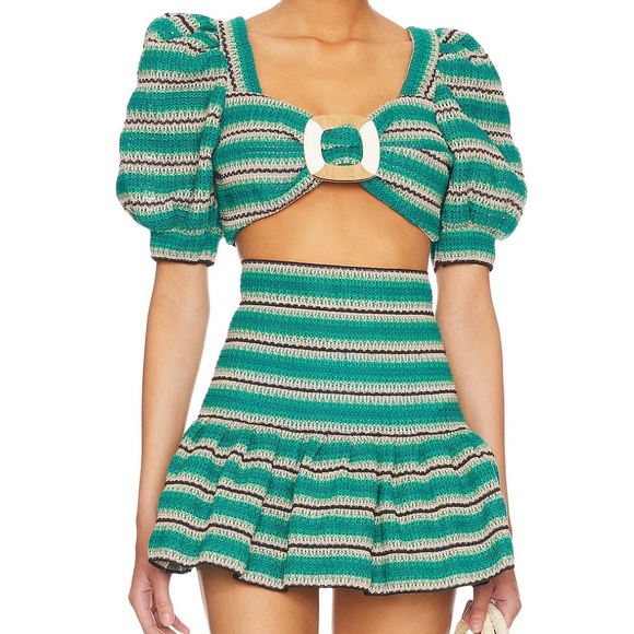 patbo linen puff sleeve top